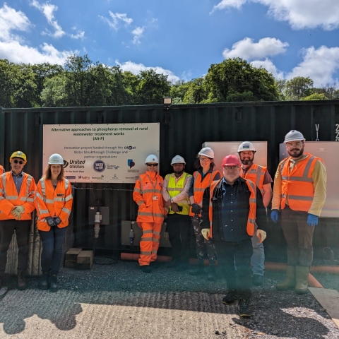 Mobile lab at site in Southern Water’s West Marden wastewater works