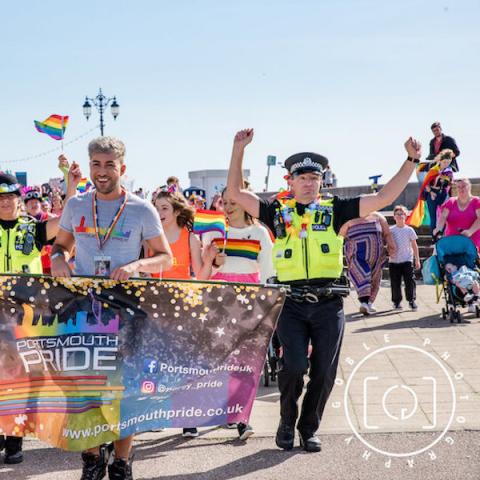 Pride procession in Portsmouth