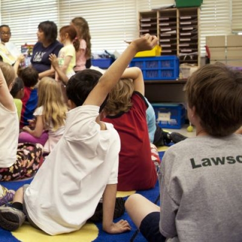 A class of school children
