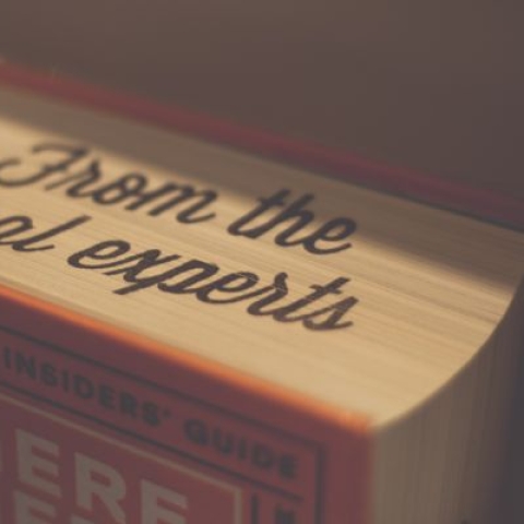 top of a book that has 'from the real experts' printed on it