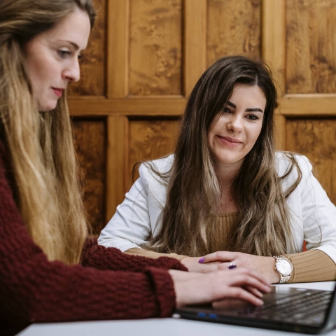 Student with teacher