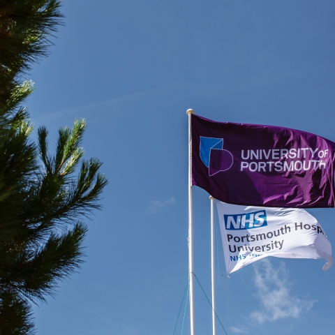Flags outside QA hospital