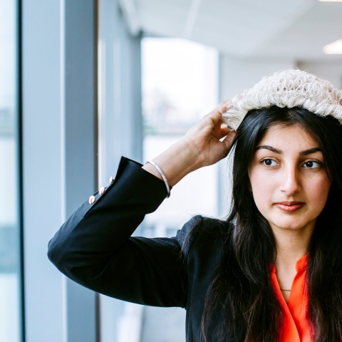 Female student in the school of law