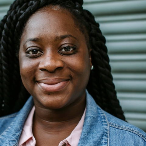 Photo shows civil engineering graduate Mimi Nwosu