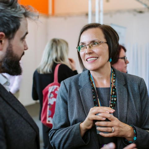 Business leaders talking