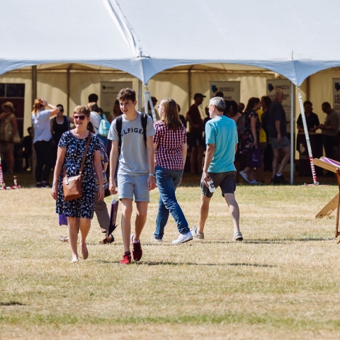 Open day marquee on Ravelin Park