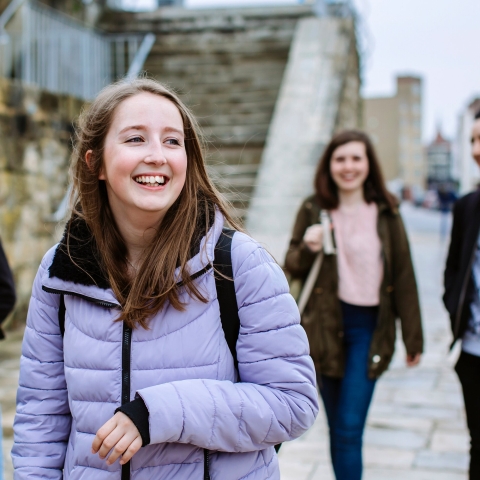 Students walking together