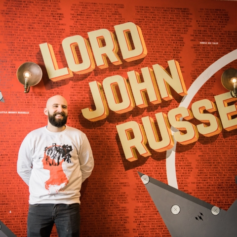 Photo of Eric Downer in the pub Lord John Russel