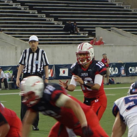 Jim Briggs in action refereeing American football