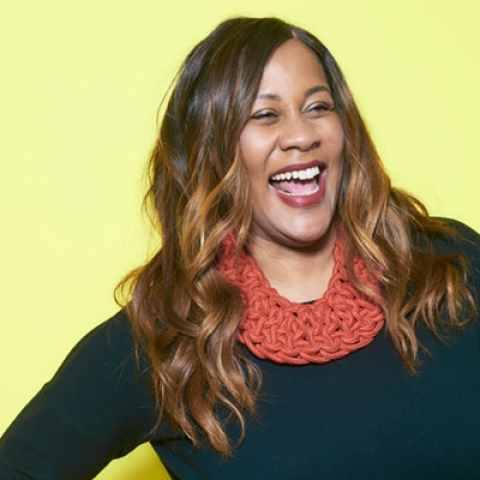 Headshot of Karen Blackett laughing