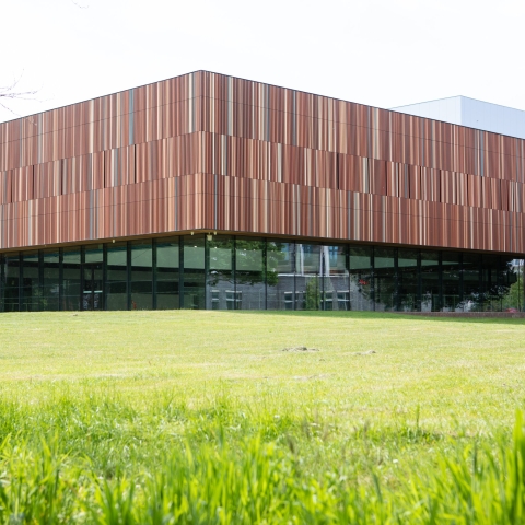 External shots of Ravelin Building, new sports facility