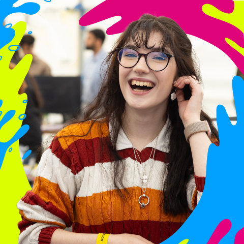 Female student smiling