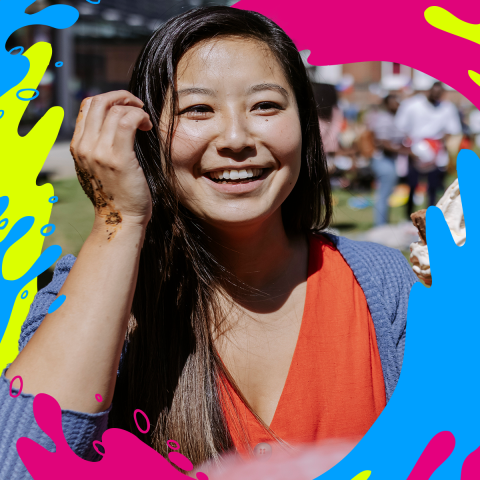 A student with a big smile.