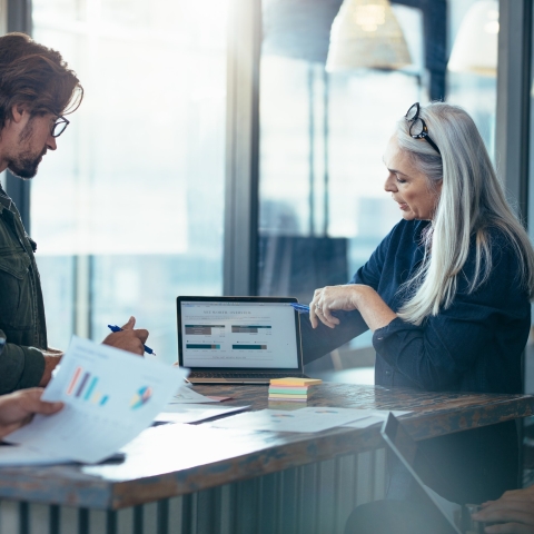 Finance meeting at a start-up
