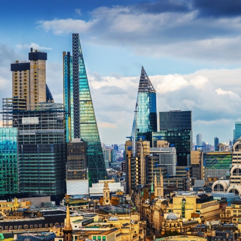 City of London skyline, banking district