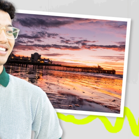 International students and iconic Portsmouth locations collage