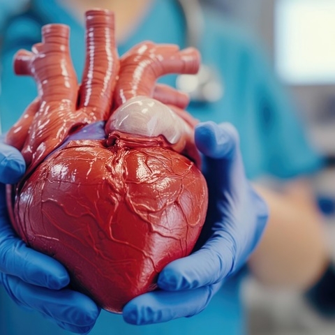 An AI generated image of hands holding a heart