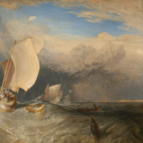 Artist Joseph Mallord William Turner Title Fishing Boats with Hucksters Bargaining for Fish Place England