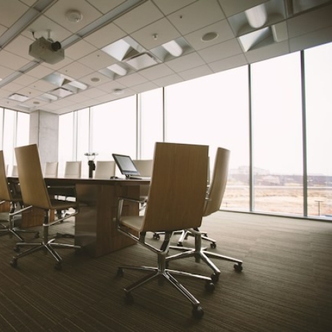 An empty boardroom