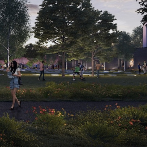 A CGI image of the new Ravelin Park Sports Centre