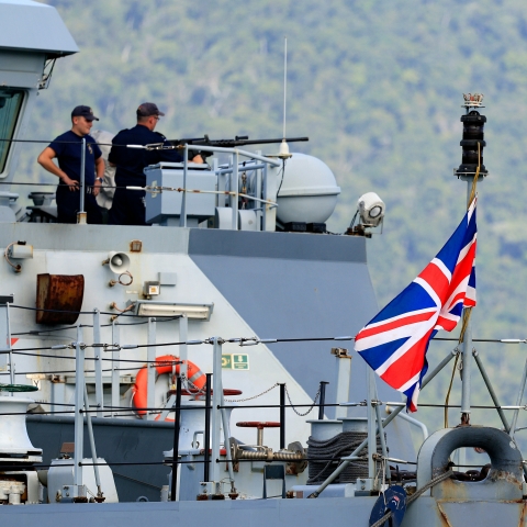 The Royal Navy vessel, HMS Tamar