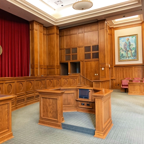 inside a court room