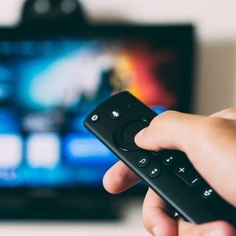 tv with remote
