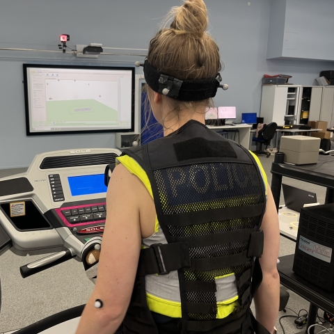 Testing at the University of Lincoln Biomechanics Lab using University of Portsmouth sensors 