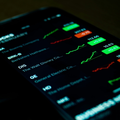 Stock market on an iPhone