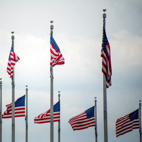 American flags