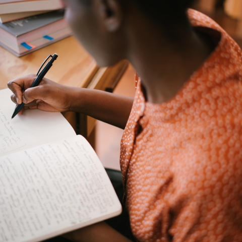 Student writing their personal statement