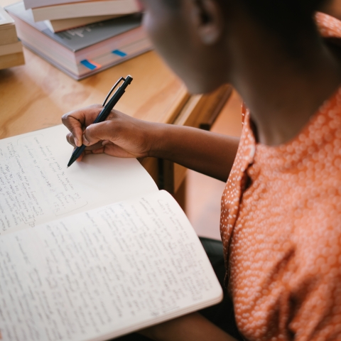 Student writing their personal statement