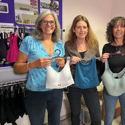 Research participants at the University of Portsmouth's Research Group in Breast Health lab