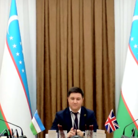 Signing ceremony with Uzbek institutions