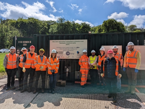Mobile lab at site in Southern Water’s West Marden wastewater works