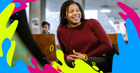 A student with a bright smile