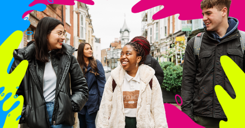 A group of young people walking together