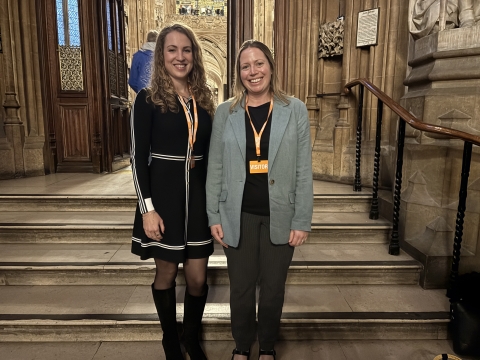 Rebeka Polgar from Tigers Eye and Dr Jenny Burbage from the University of Portsmouth at Parliament 