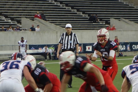 Jim Briggs in action refereeing American football