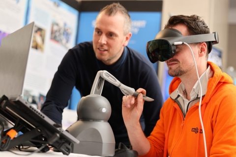 Man using medical technology at SIGHT event