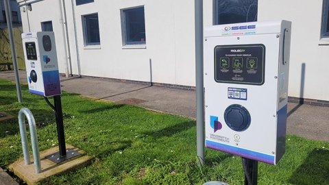 EV chargers at Eldon Building car park