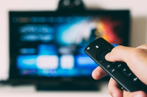 tv with remote