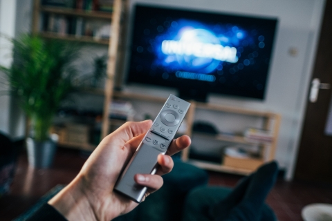 Person holding remote - Photo by Jonas Leupe on Unsplash