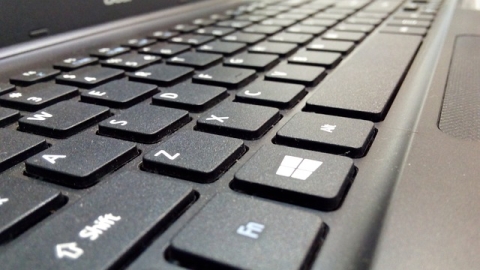 A close-up image of a computer keyboard