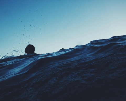 Person in the sea