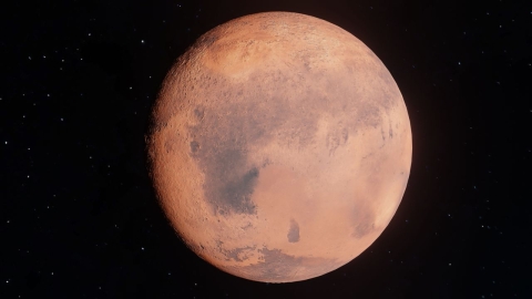 An image of the red planet, Mars