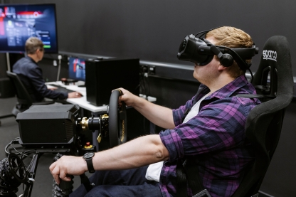 Student using CCIXR facilities