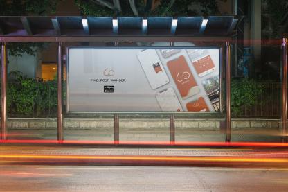 Bus stop advertisment by Paige Bone