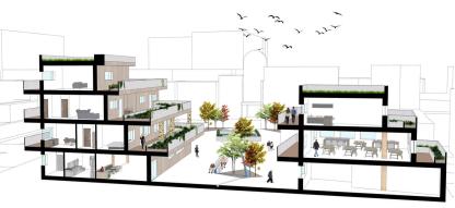Terraced Farming - Sectional Perspective