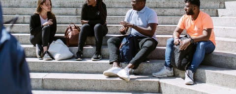 Students on Guildhall steps